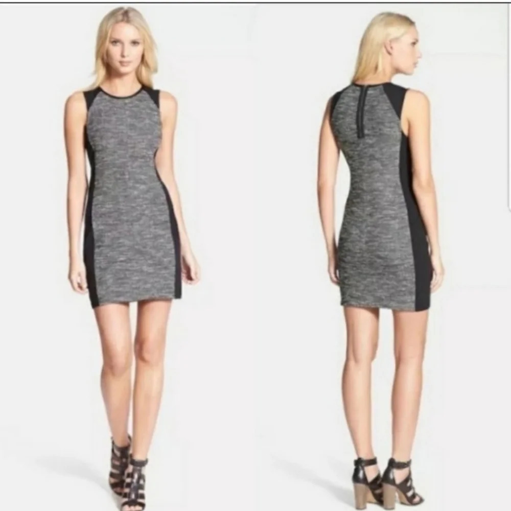 Eileen Fisher Ponte Tweed Colorblock Mini Dress Medium